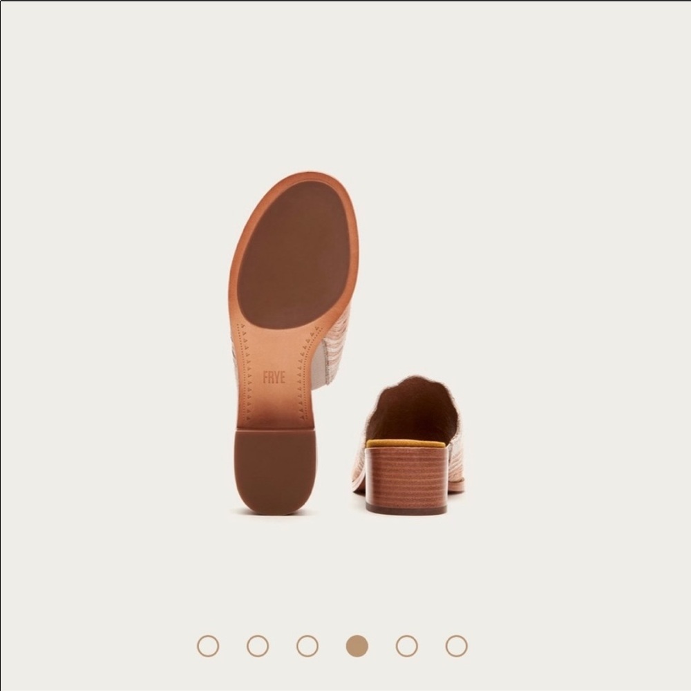 NIB! FRYE “Cindy” multicolored suede mules - Picture 11 of 13
